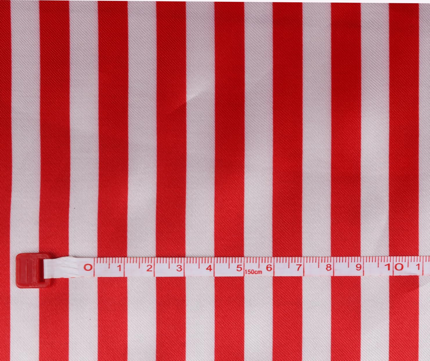 YYCRAFT Charmeuse Satin-Stoff Meterware - 147cm Breit Rot/weiß Gestreift 4,5m