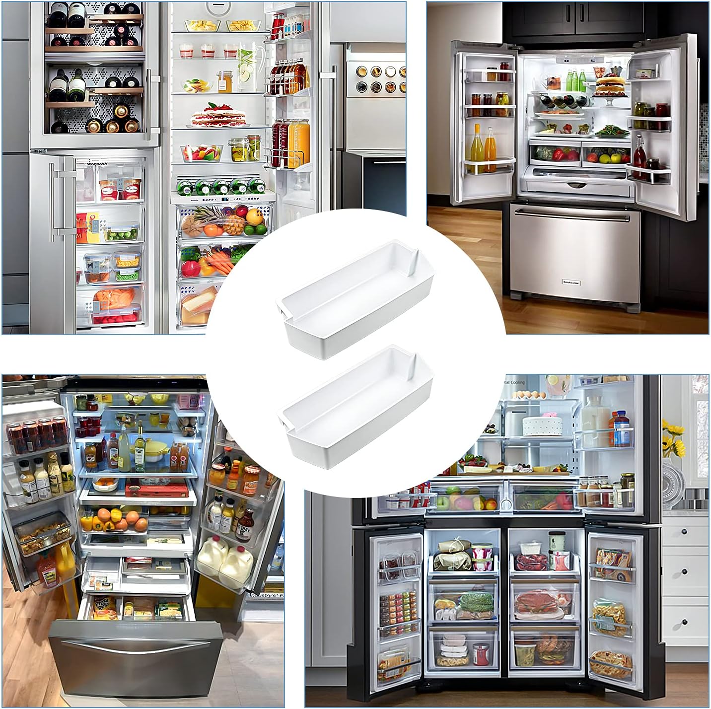 Cenipar 2187172 Refrigerator Door Shelf Bin Replacement Compatible with Whirlpool,Kenmore,Replaces 2187172K,2187194,2187194K,WP2187172VP,775525,AP6006028,EAP11739091(2 Pack) : Appliances