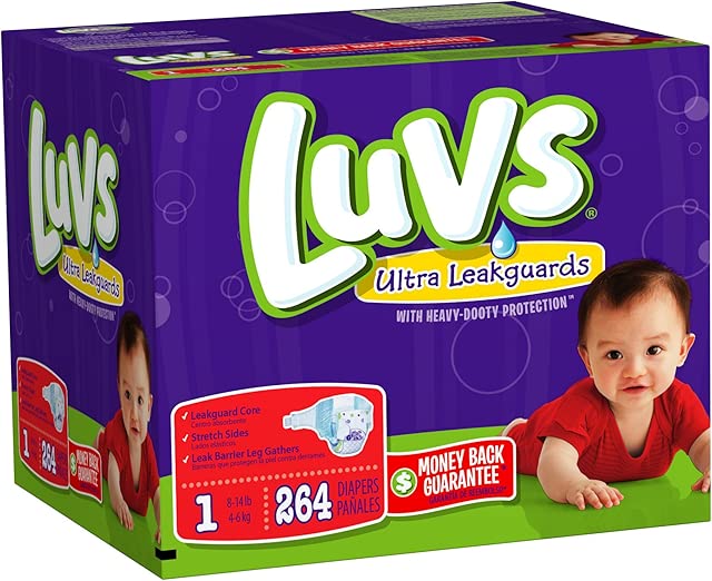 Luvs With Ultra Leakguards Size 1 Diapers 264 Count