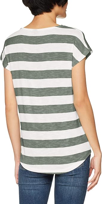 Vero Moda VMWIDE STRIPE - T-shirt con stampa - laurel wreath/snow white