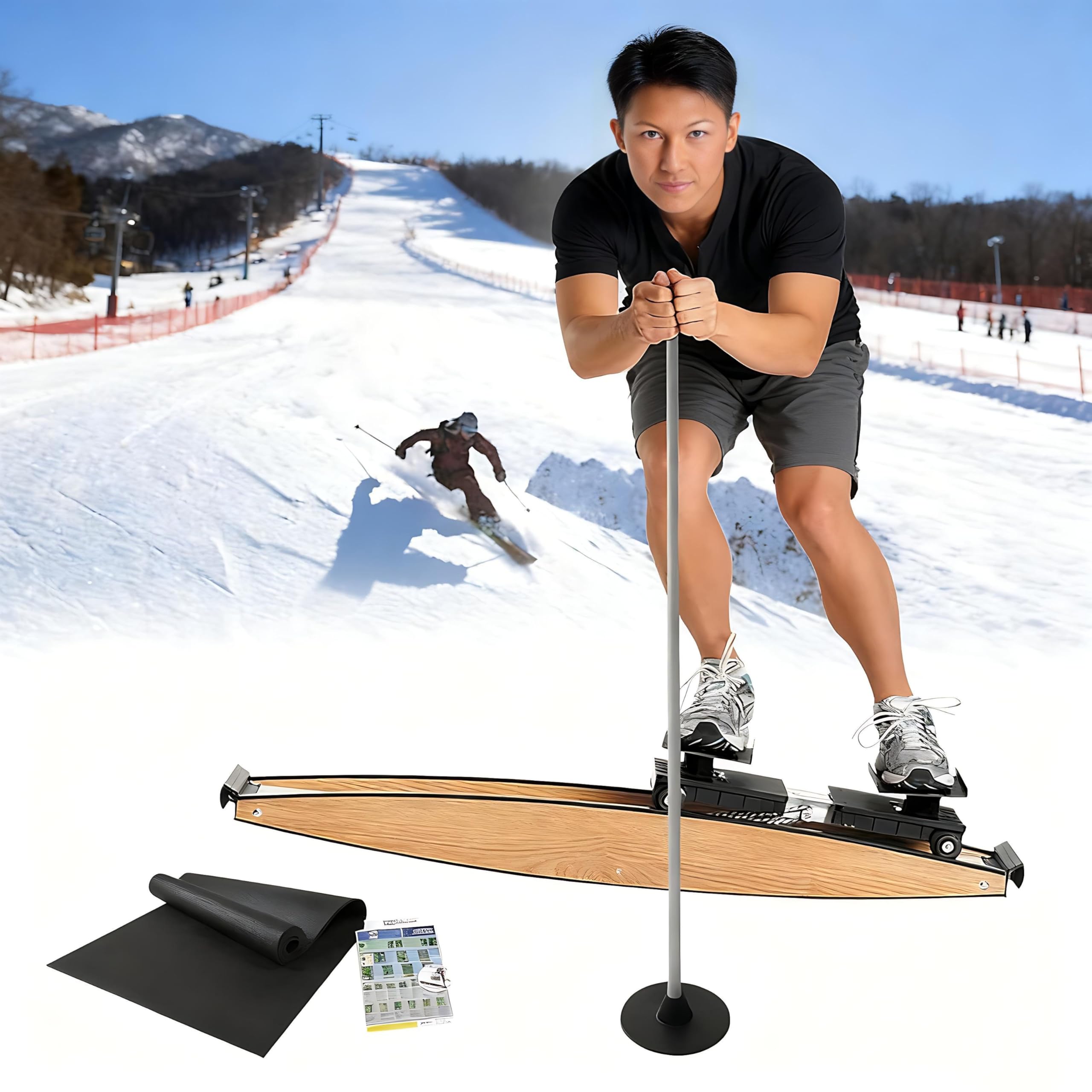 Macchina da sci simulata per un efficace allenamento completo a casa, per esercizi muscolari per gambe e pavimento pelvico, divertente attrezzatura fitness
