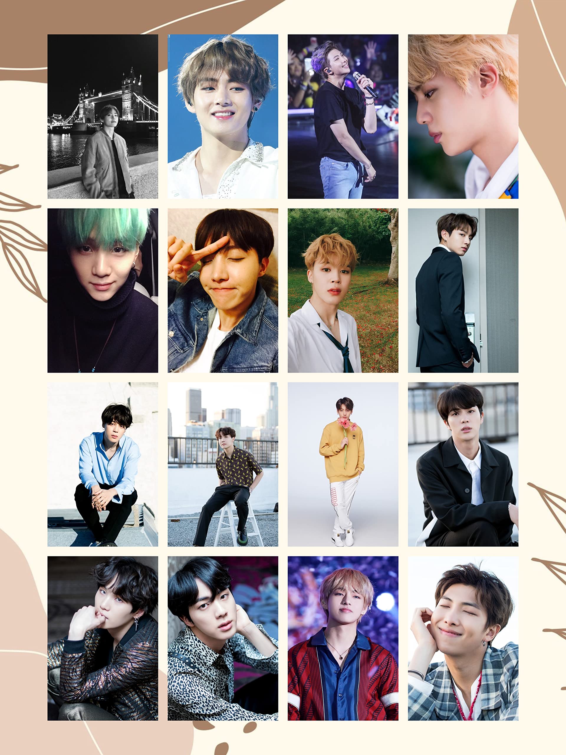 Fusion Cart BTS Lomocards All 7 Member SUGA RM V JUNGKOOK JHOPE