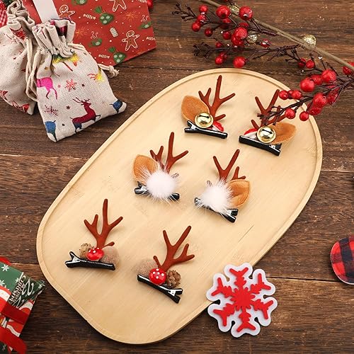 Miniatura 3 de 3 pinzas para el pelo de Navidad, accesorios para el cabello de Navidad, pinzas para el cabello de Navidad para niñas, horquilla de Navidad para