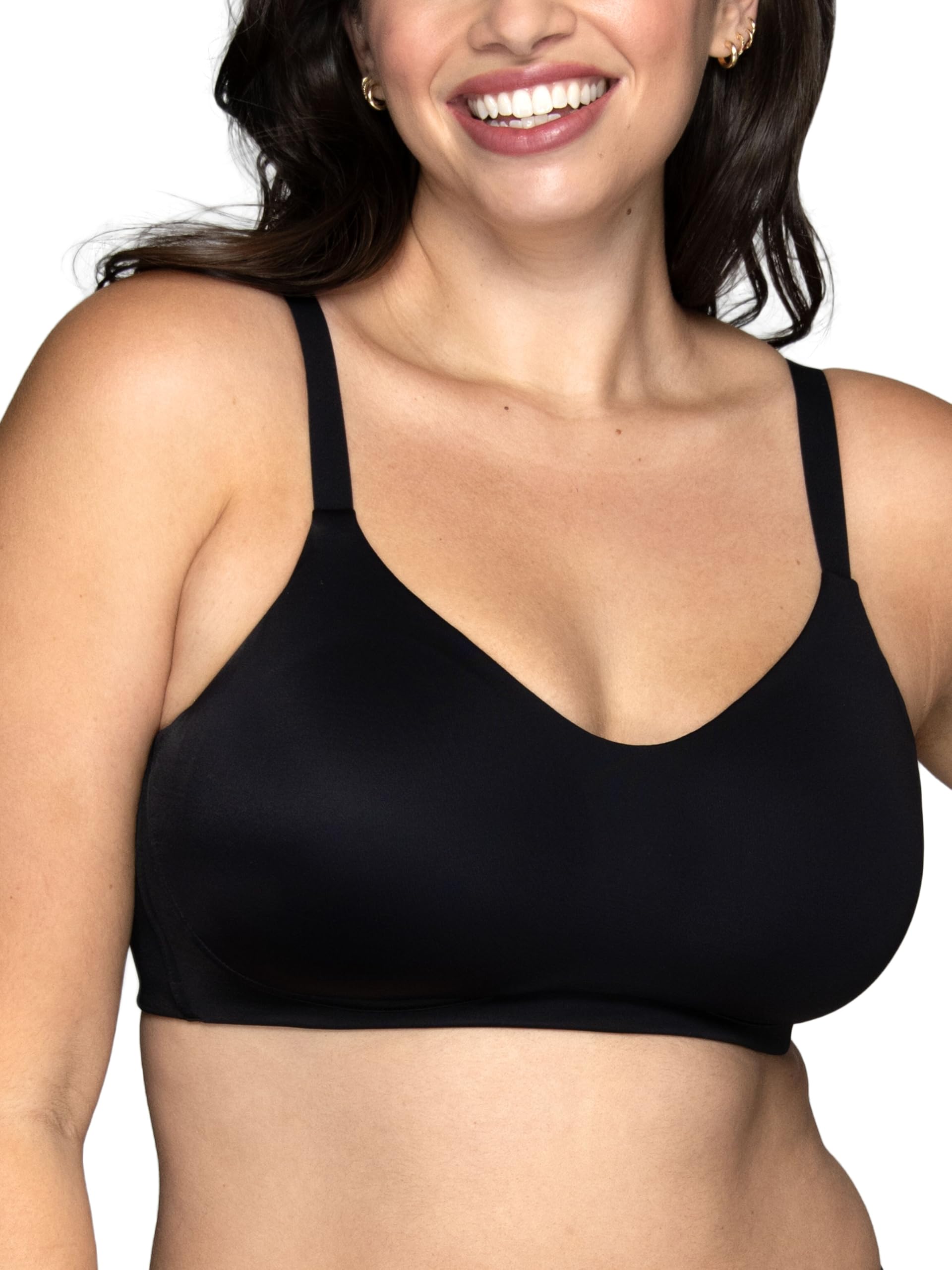 Vanity Fair Women's Beauty Back Smoothing Simple Sizing Wireless Bra, 4-Way Stretch Fabric, Sizes S-3XL