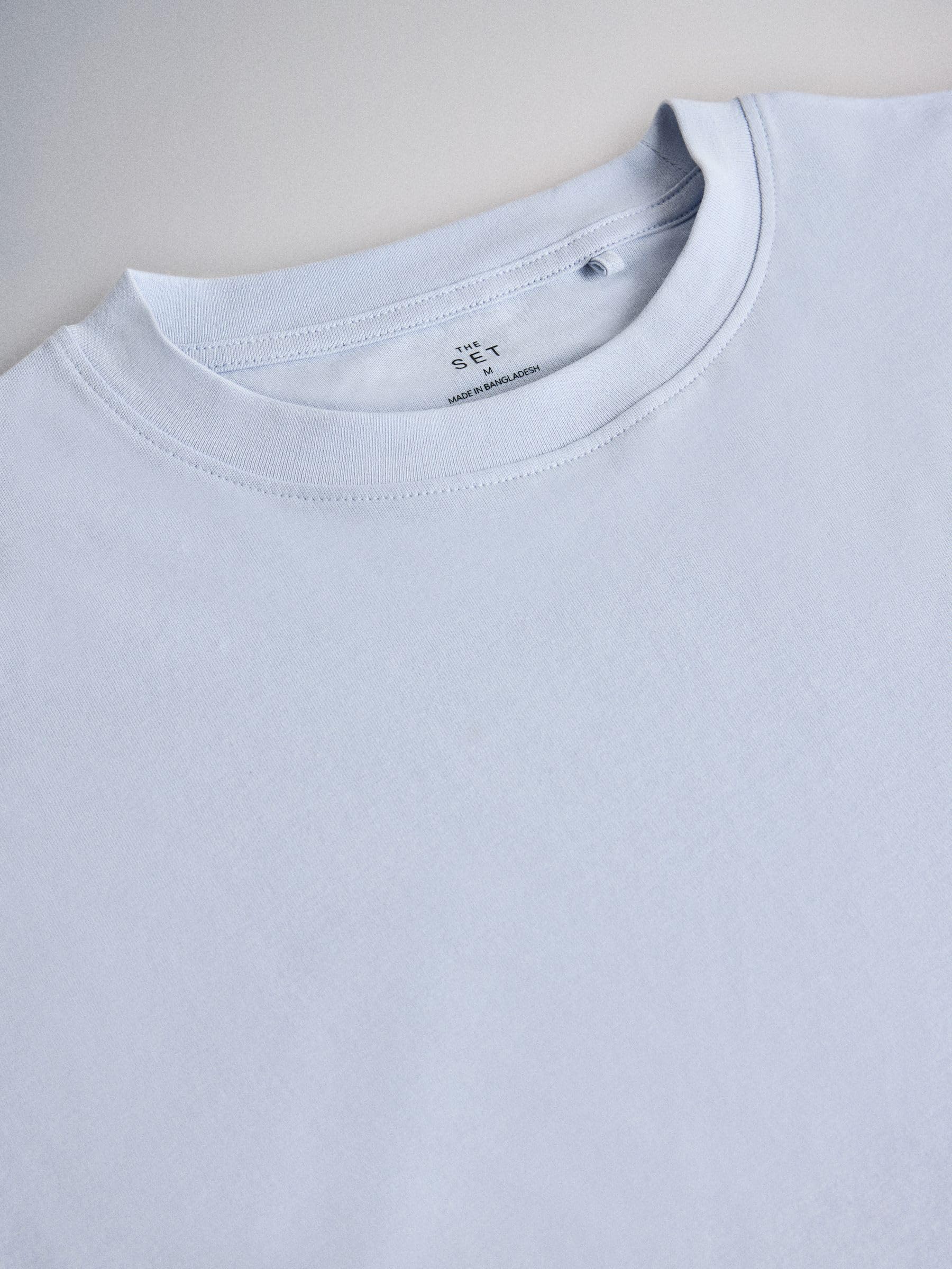 THE SET Femme T-Shirt Essential décontracté à Manches Longues, Lot de 5