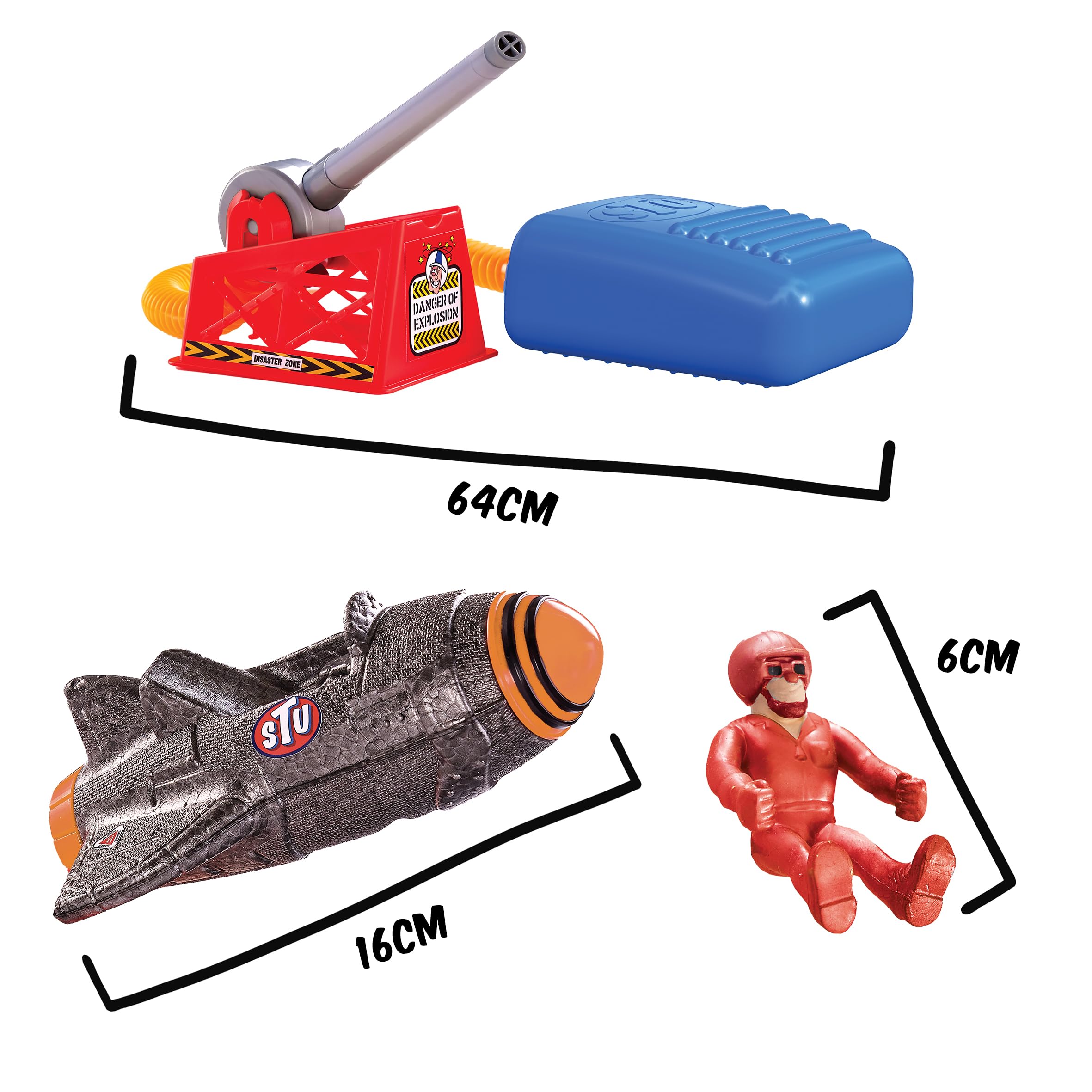 Stuntman Stu Sky Comet Rocket Plane Stomp and launch toy plane Create fun stunts at home Stuntman Stu Toys - Image 3