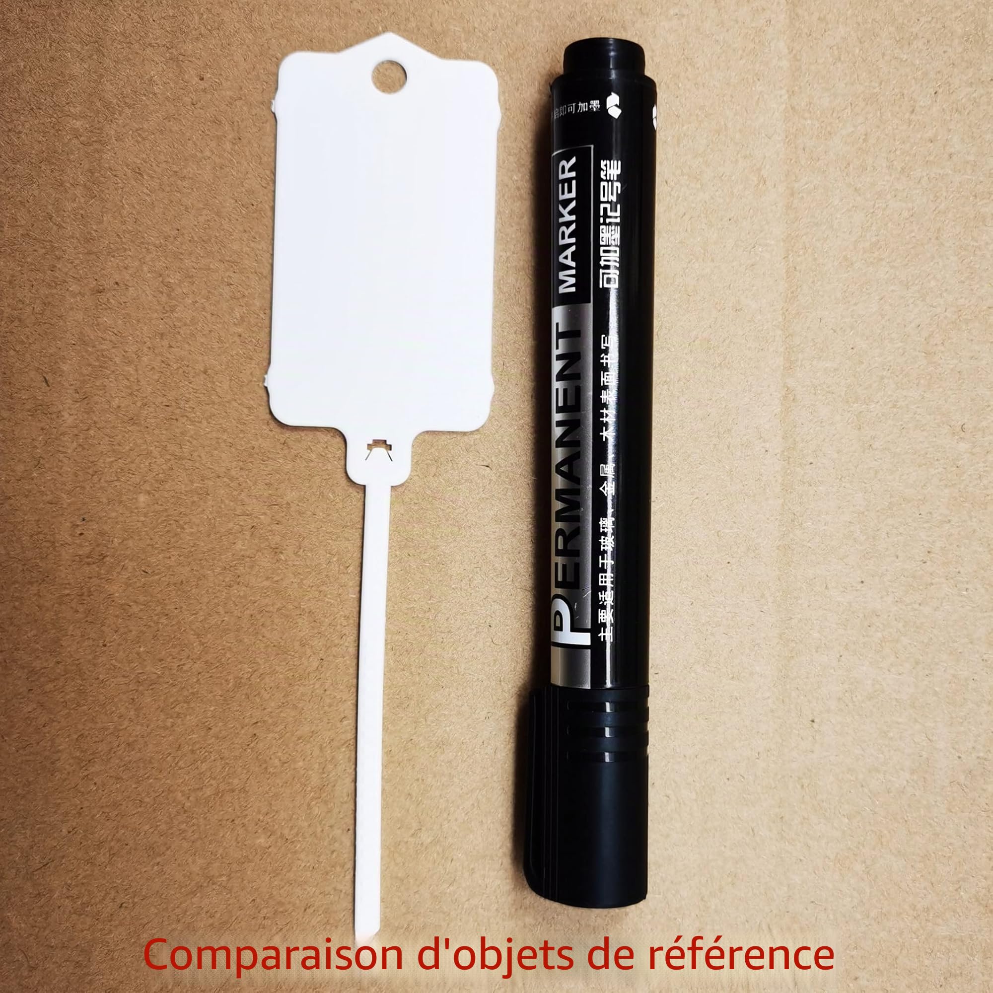 Lot de 100 étiquettes vierges réutilisables en plastique - 3,7 x 6,3 cm - Sangle d'étanchéité dentelée avec grande étiquette en plastique - Étanche - Pour écrire sur une étiquette (blanc, 100 pièces)