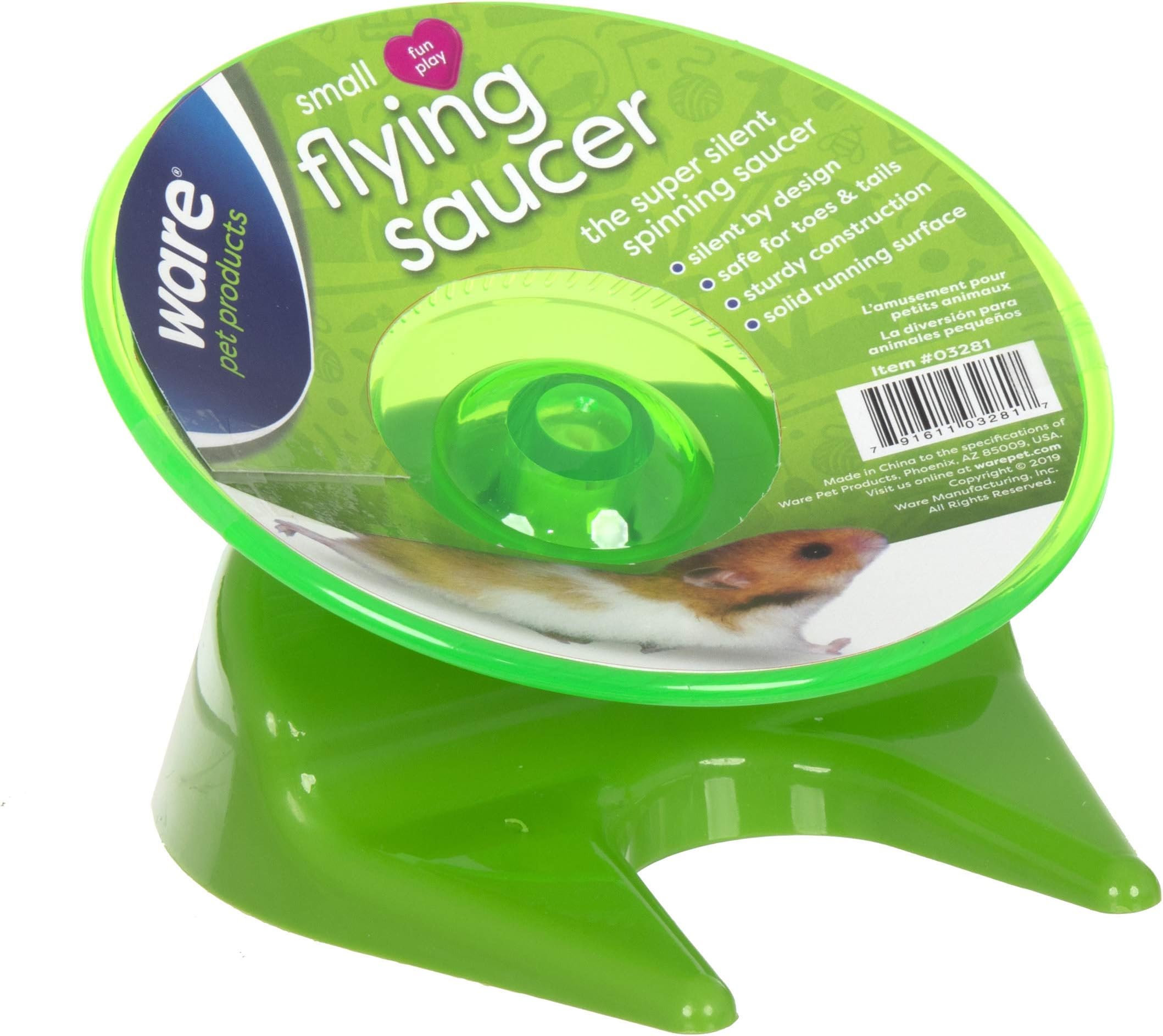 Ware Manufacturing Flying Saucer Exercise Wheel For Small Pets - 5 Inch, Quiet & Safe