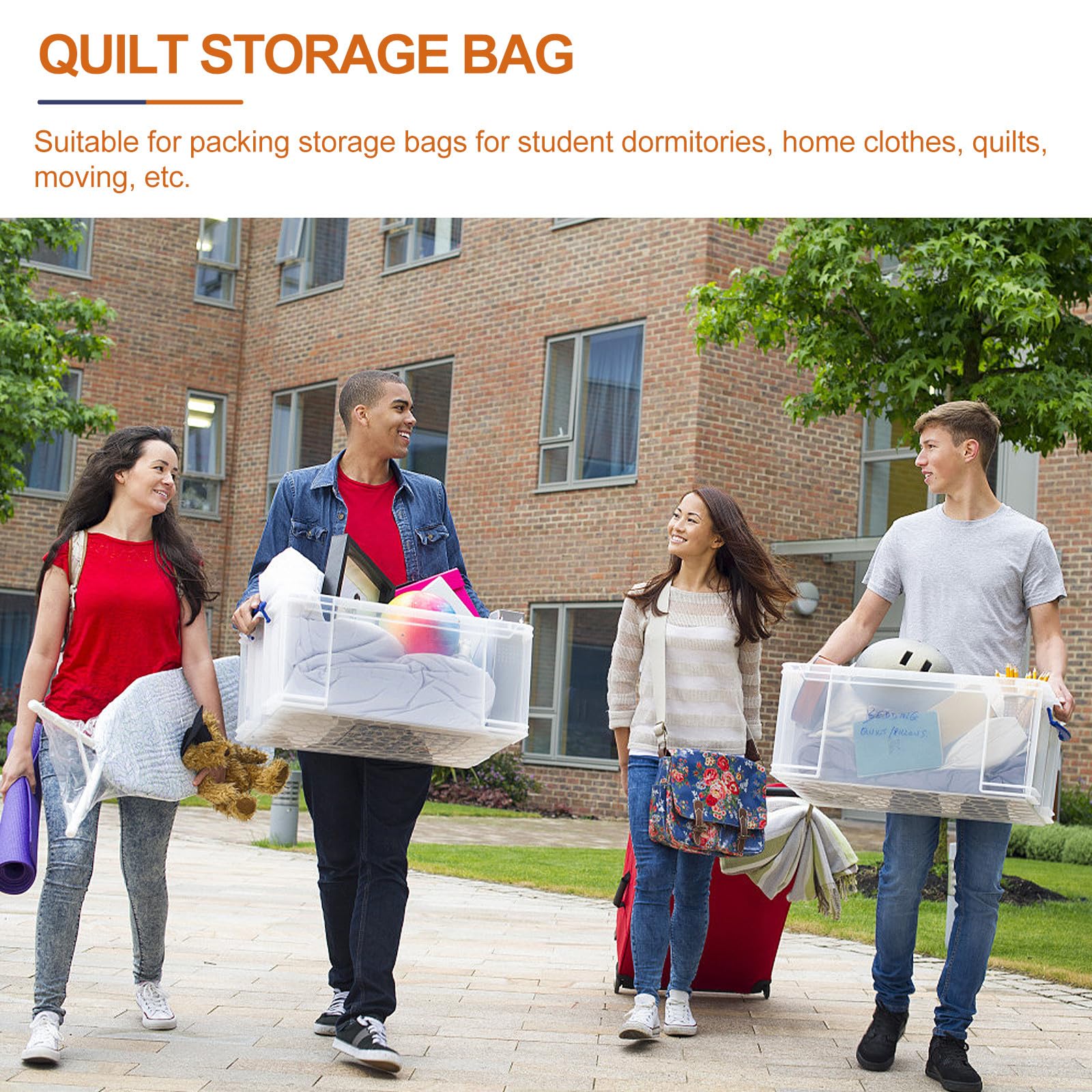 NUOBESTY Bolsa de Almacenamiento para Ropa y Edredones de Tela Oxford Resistente y Portátil, Paquete de 7 Unidades Adecuado para Hogar y Dormitorios Estudiantiles