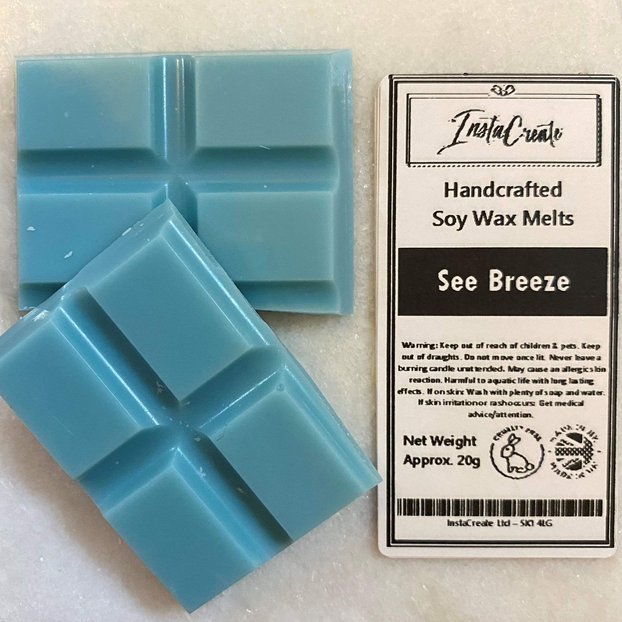 Ditzy Doll SEA BREEZE WAX MELT BAR - Handcrafted Highly Fragrant Air Freshener Home Fragrance Candle Wax Warmer Wax Melt Burners