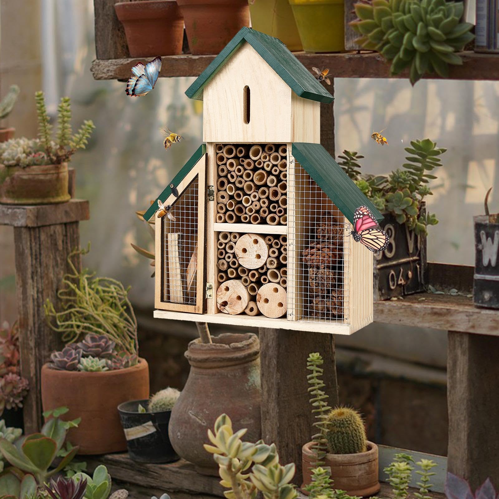 Bienenhotel, Marienkäferhaus für den Garten Hängender Marienkäferschutz aus