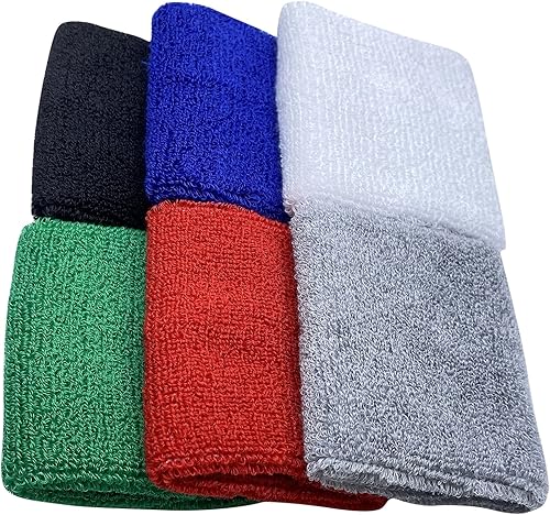 Miniatura 3 de Pulseras deportivas de algodón para el sudor, para baloncesto, béisbol, correr, deportes atléticos