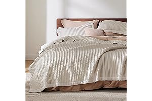 Bedsure Queen Quilt Set: Corduroy Pattern Queen Size Quilt with 2 Matching Shams