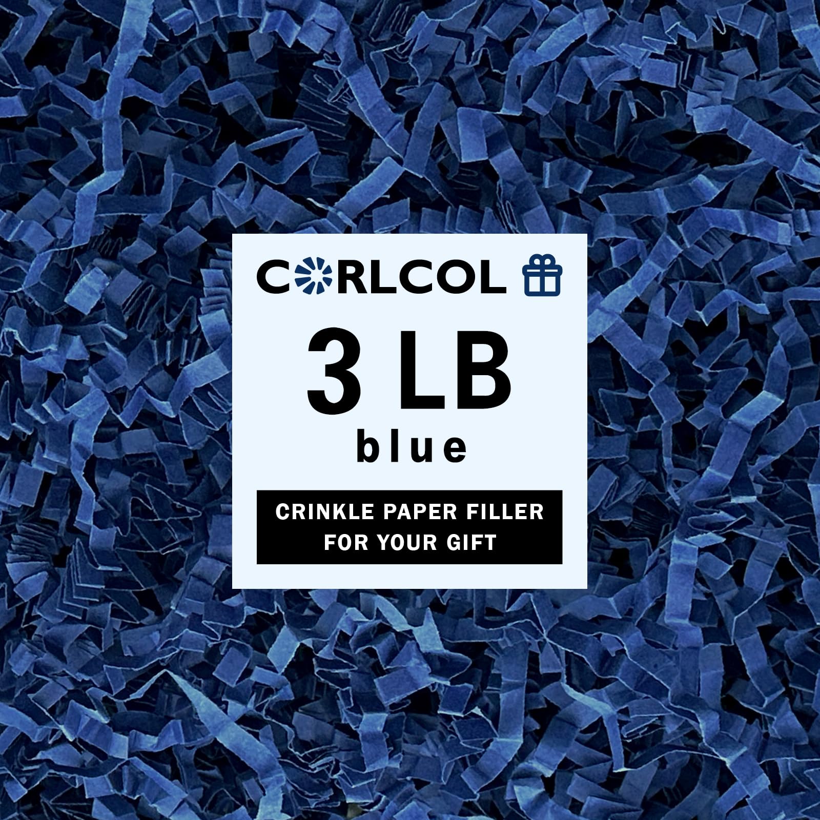 3LB Crinkle Paper Filler (Blue, 3 LB)