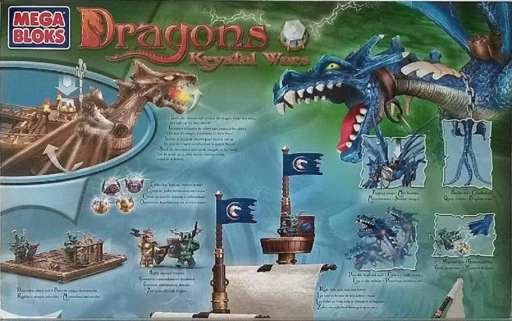Gros Lot De Figurines Megabloks Dragons (Krystal Wars) Et Pirates - Occasion