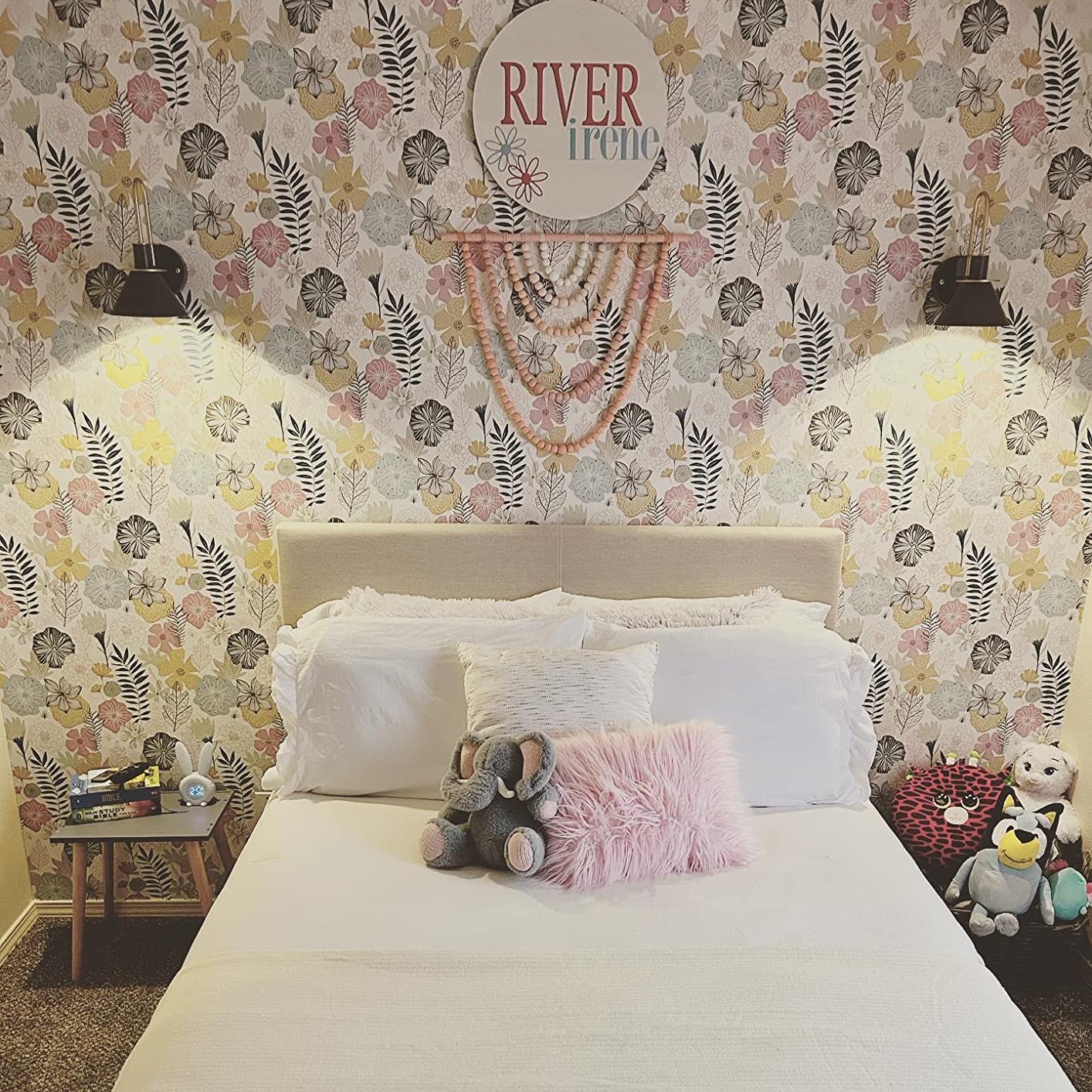 6/mo Finance RoomMates RMK11328WP Pink Perennial Blooms Peel and