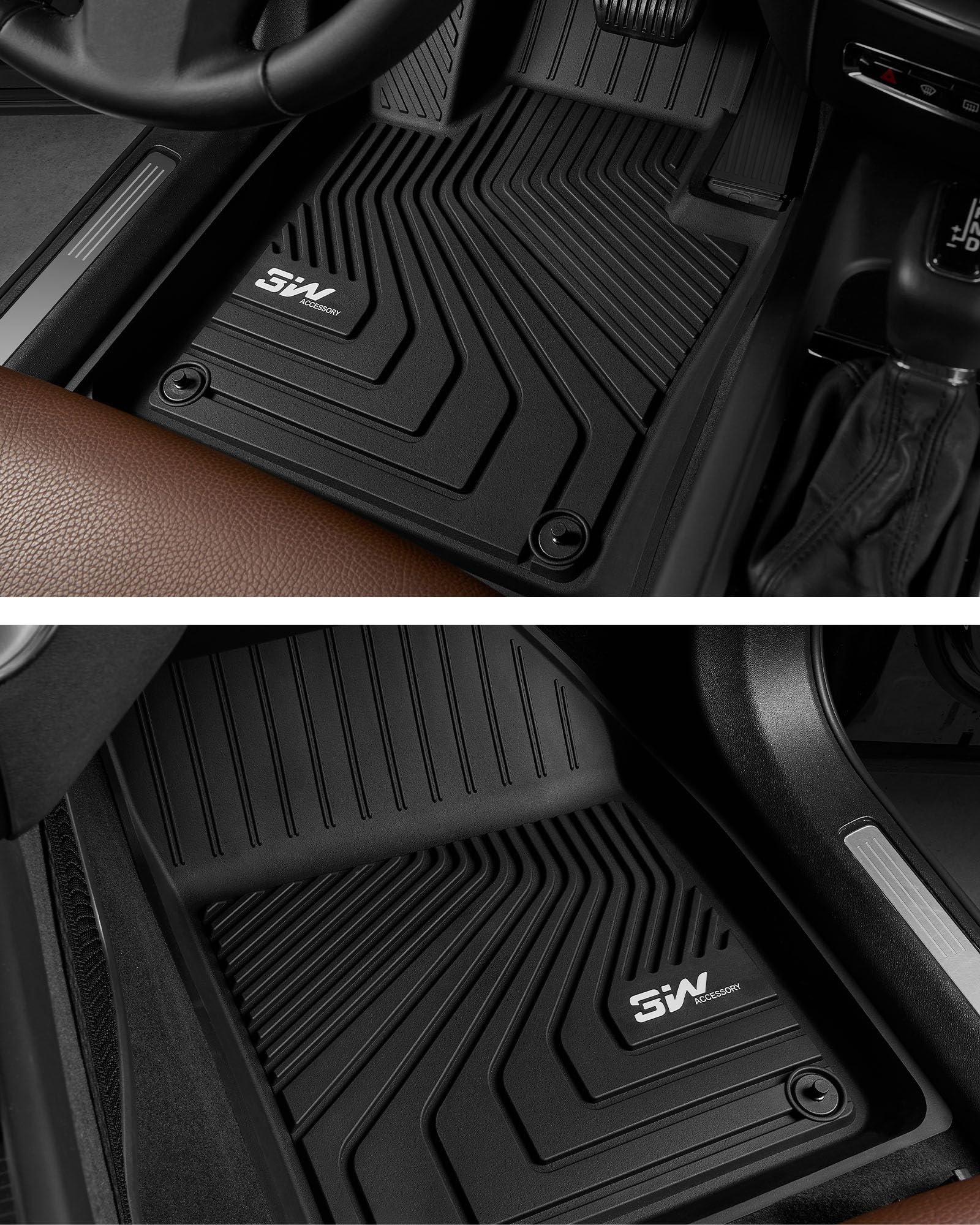 3W Set 4 di Tappetini per VOLVO XC60 2018-2025 2026 in Thorex™ e Tappetino per Bagagliaio su Misura, Facile da Pulire Tappeti per Auto Resistente e Tappeto Bagagliaio Antiscivolo per VOLVO XC60