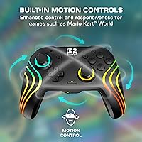 Vista 9 de Turtle Beach Afterglow Wave Wireless RGB Gaming Controller - Officially Licensed for Nintendo Switch 2, Nintendo Switch/Switch Lite/OLED - TMR Negro
