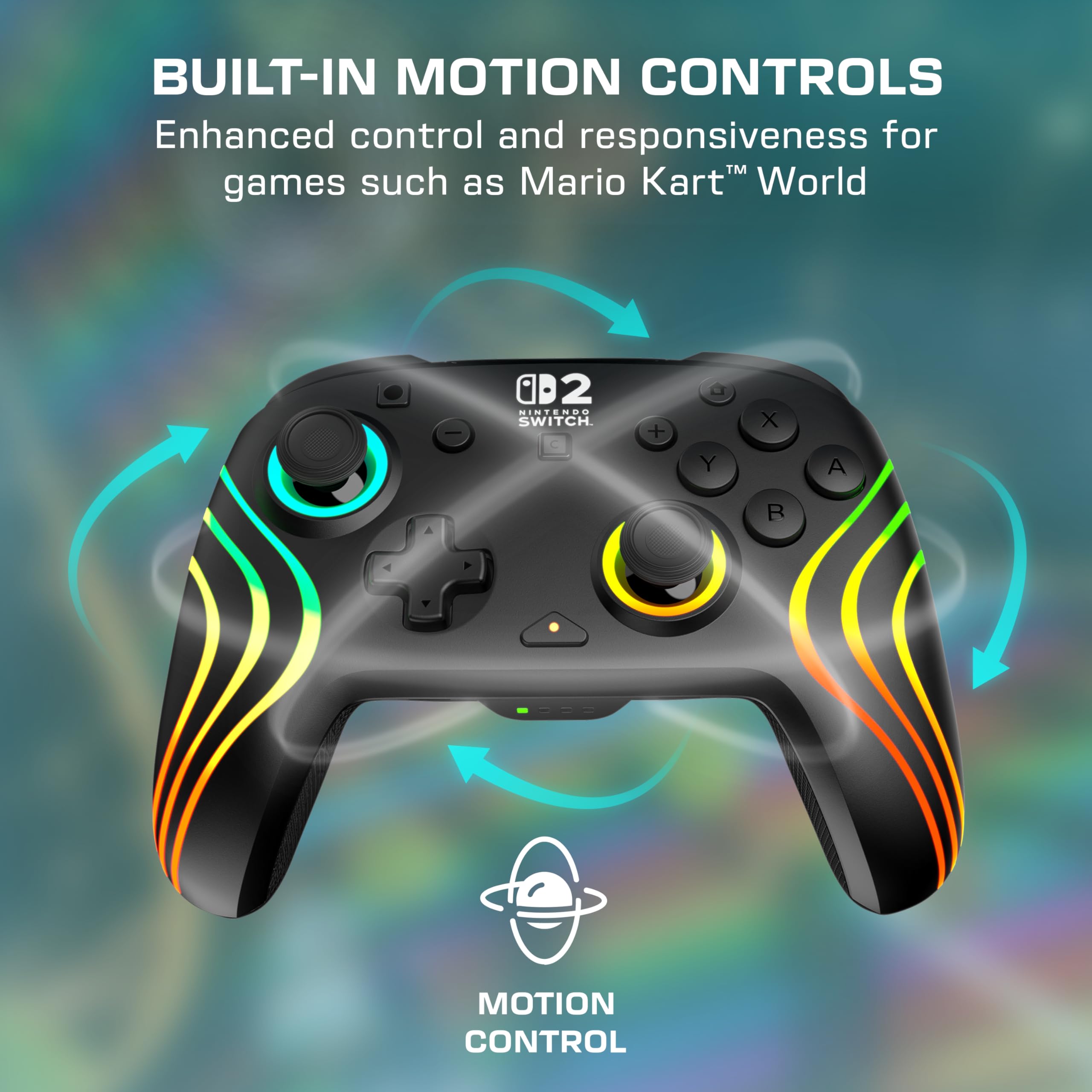 Turtle Beach Afterglow Nero Controller da gaming RGB wireless con licenza ufficiale per Nintendo Switch 2