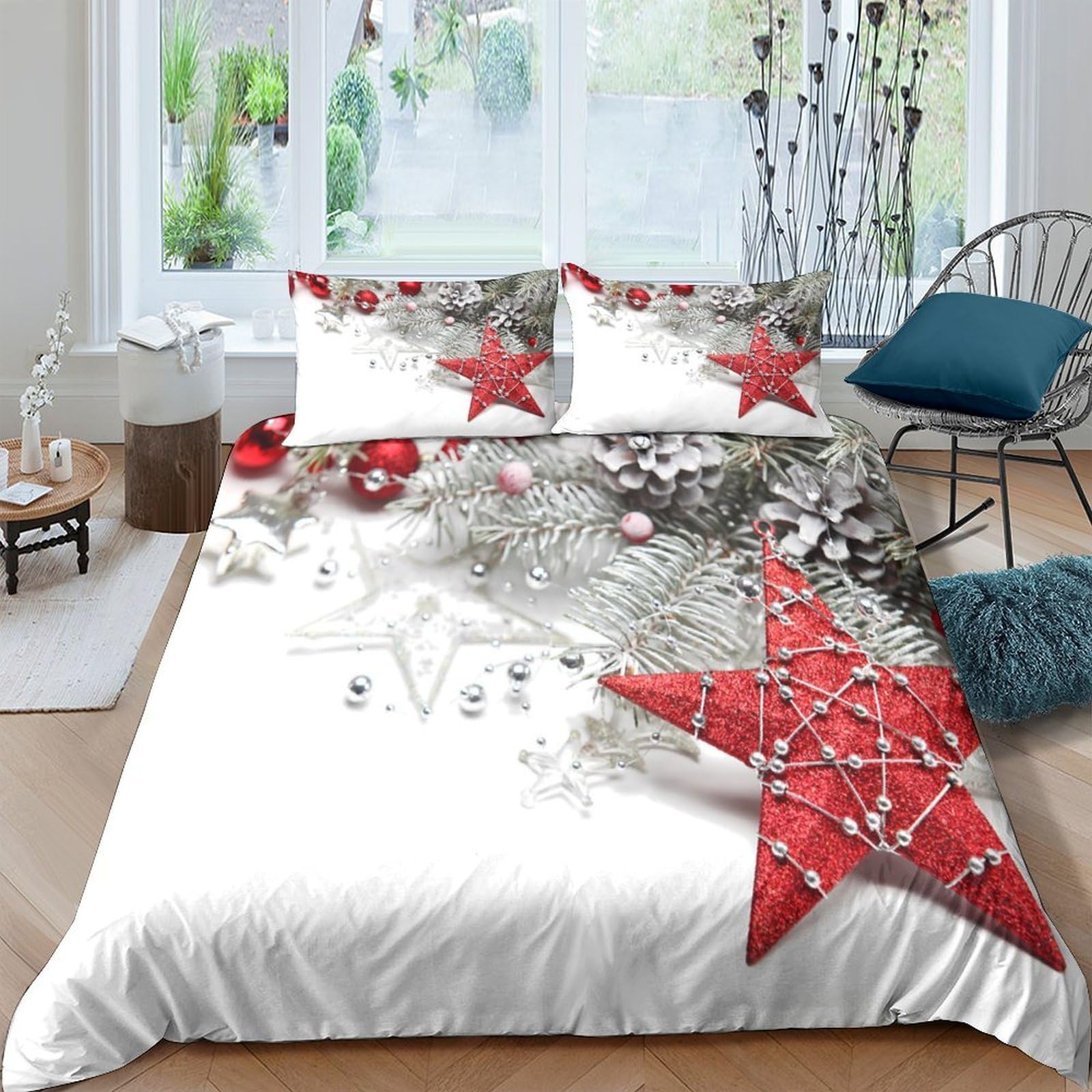 Housse de couette Noël 140x200 pour illuminer la chambre des enfants et célibataires
