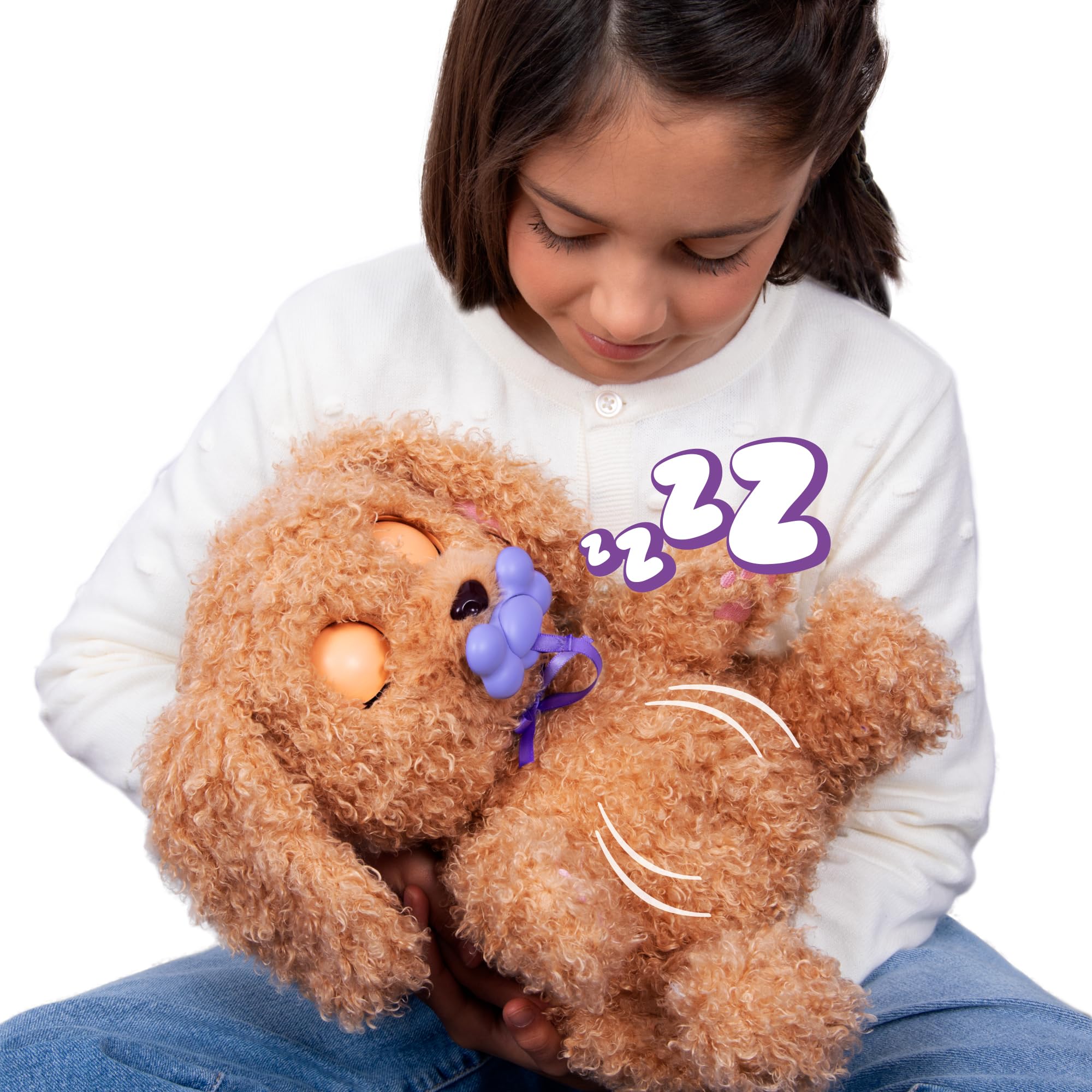 Baby Paws Labradoodle, Peluche Interactivo, Perrito Que Responde a Tus Estímulos con Muchas Funciones E Incluye una Bolsa para Llevarlo Contigo, Niños y Niñas de 4 Años o Más