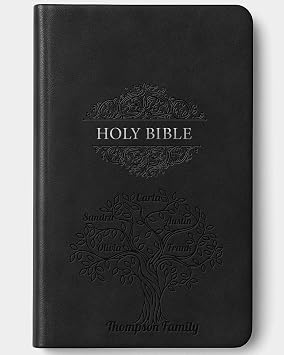 Personalized NIV Bible with Your Family Name Engraved, Comfort Print, New International Version, Custom Text, Black