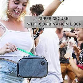 KIBAGA Travel Pill Organizer & Secure Medicine Storage Bag with Lock - Personal Container Box with Smell Control -Portable Water Proof Case for Vitamins, Supplements & First Aid