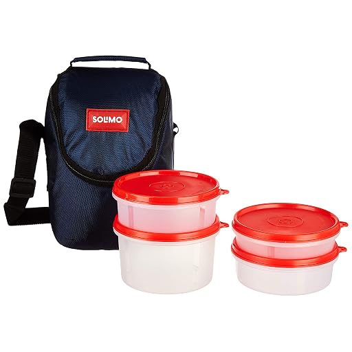Solimo Plastic Lunch Box Set of Four