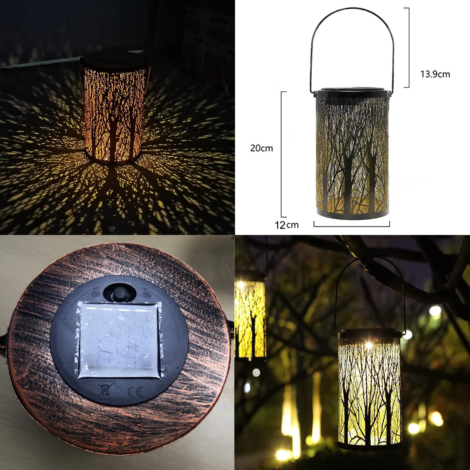 2er Set Solarbetriebene LED-Laternen Mit Tanzender Flamme – Wasserdichte Außenlaternen Für Garten, Terrasse & Camping