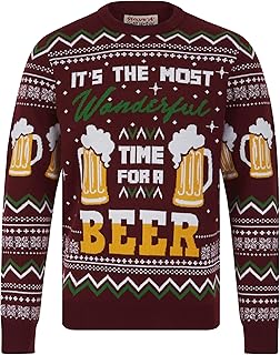 kraftd Men\'s Christmas Jumper Ugly Long Sleeve Sweater | Knitwear Sweater | Festive Jumper | Novelty Sweatshirts | Xmas Pullover