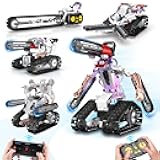 5 in 1 STEM RC Robot Building Kit for Boys, APP & Remote Control Erector Set RC Toys for Kids Blocks 419 Pcs, DIY Build Science Educational Gift for Age 6 7 8 9 10 11 12+ Boys & Girls