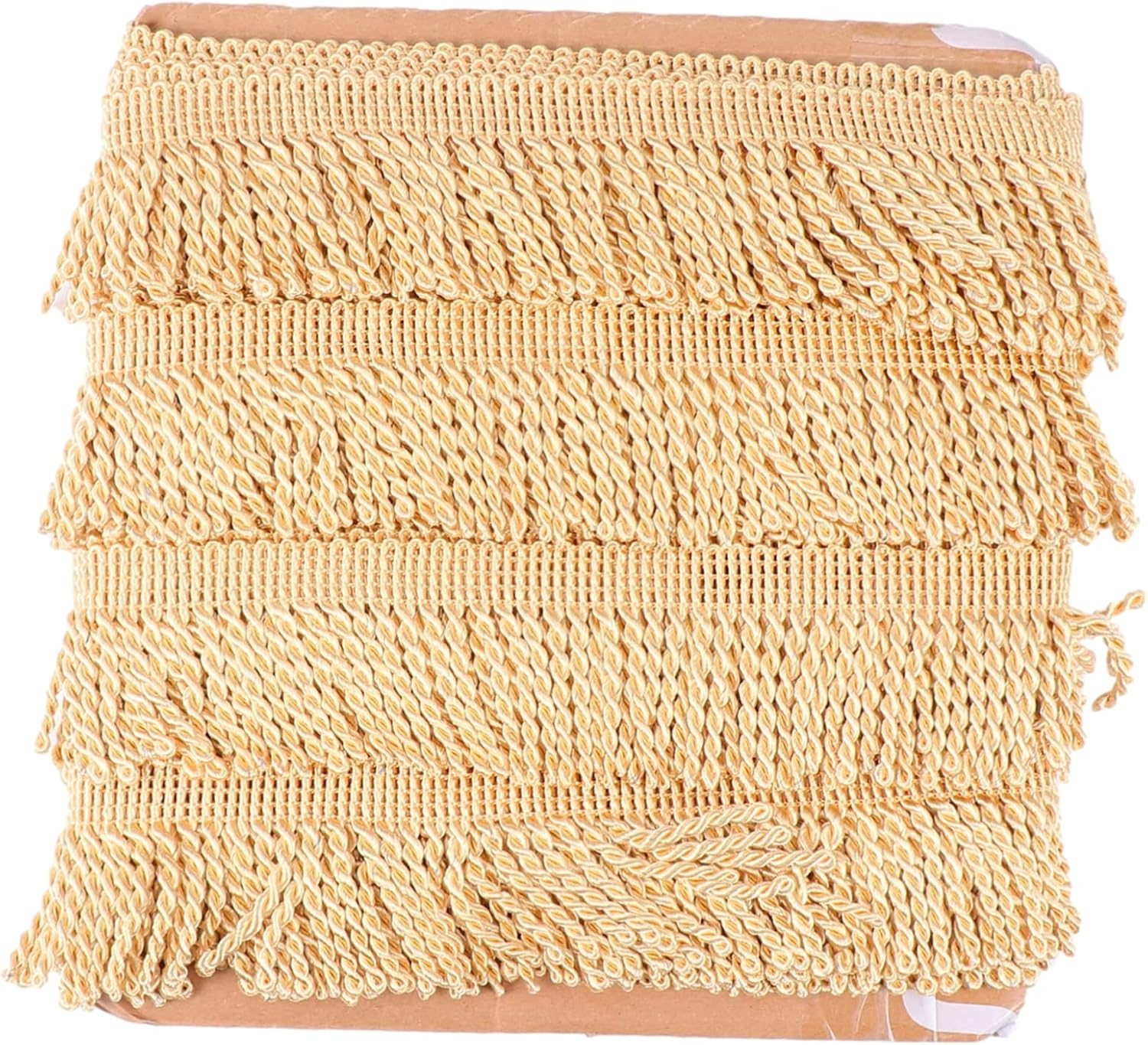 Golden Tassel Fringe Trim for Curtains and Cushions 10m Polyester