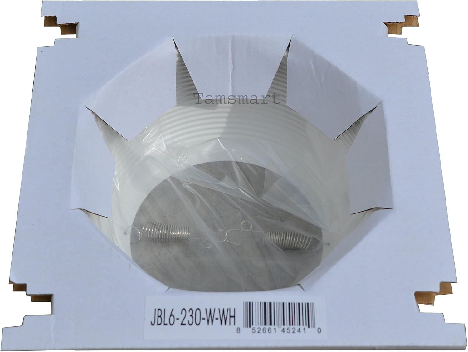 12 Pack-6" Stepped Baffle Trim with Plastic Ring for Par30/r30 Line Voltage Recessed Can Light-White-2 Rings