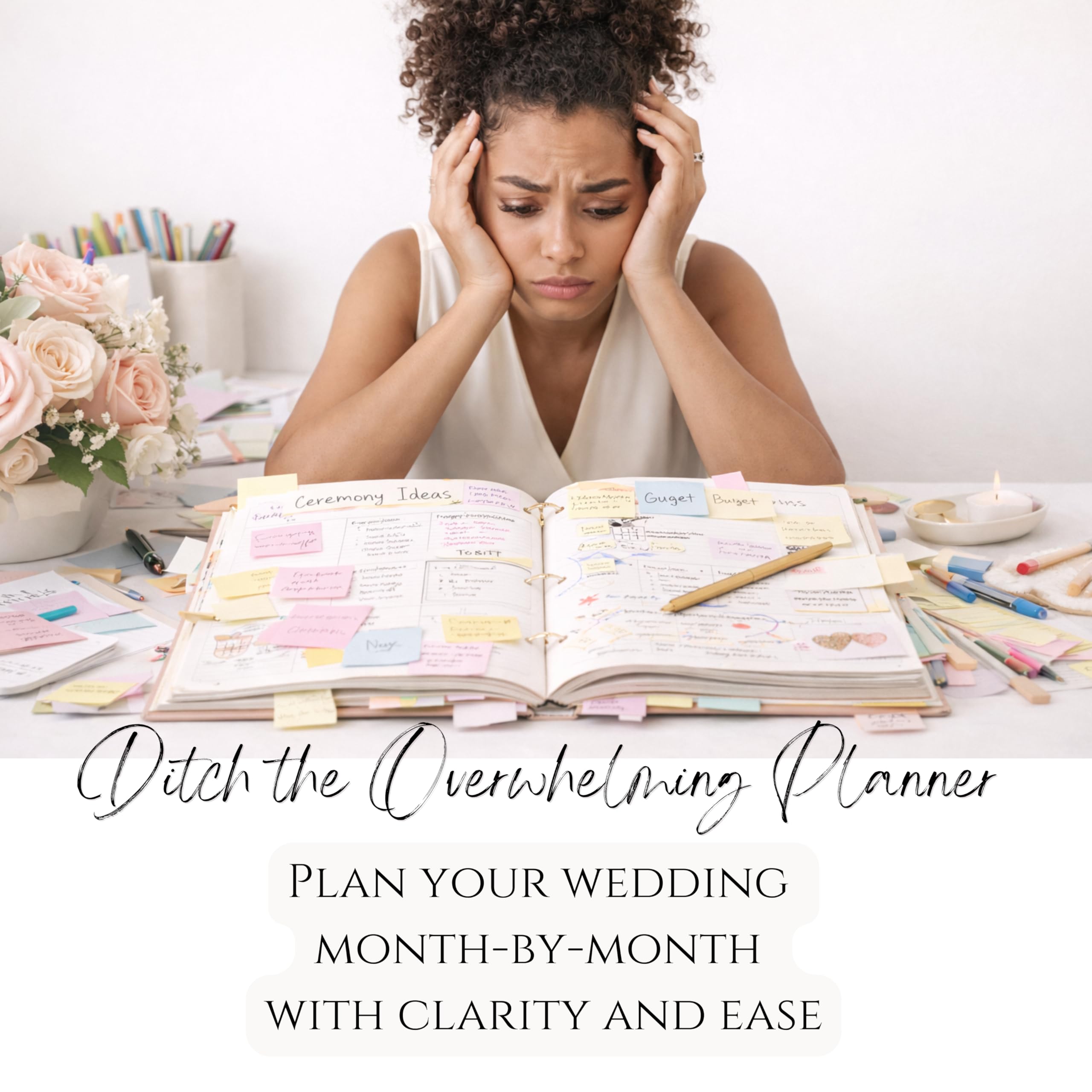 Hochzeitsplaner "I Do", 18 Monate, undatierter Countdown-Organizer mit Zitaten, Aufklebern und monatlichen Trackern, Brautgeschenk Pacific Waters Press