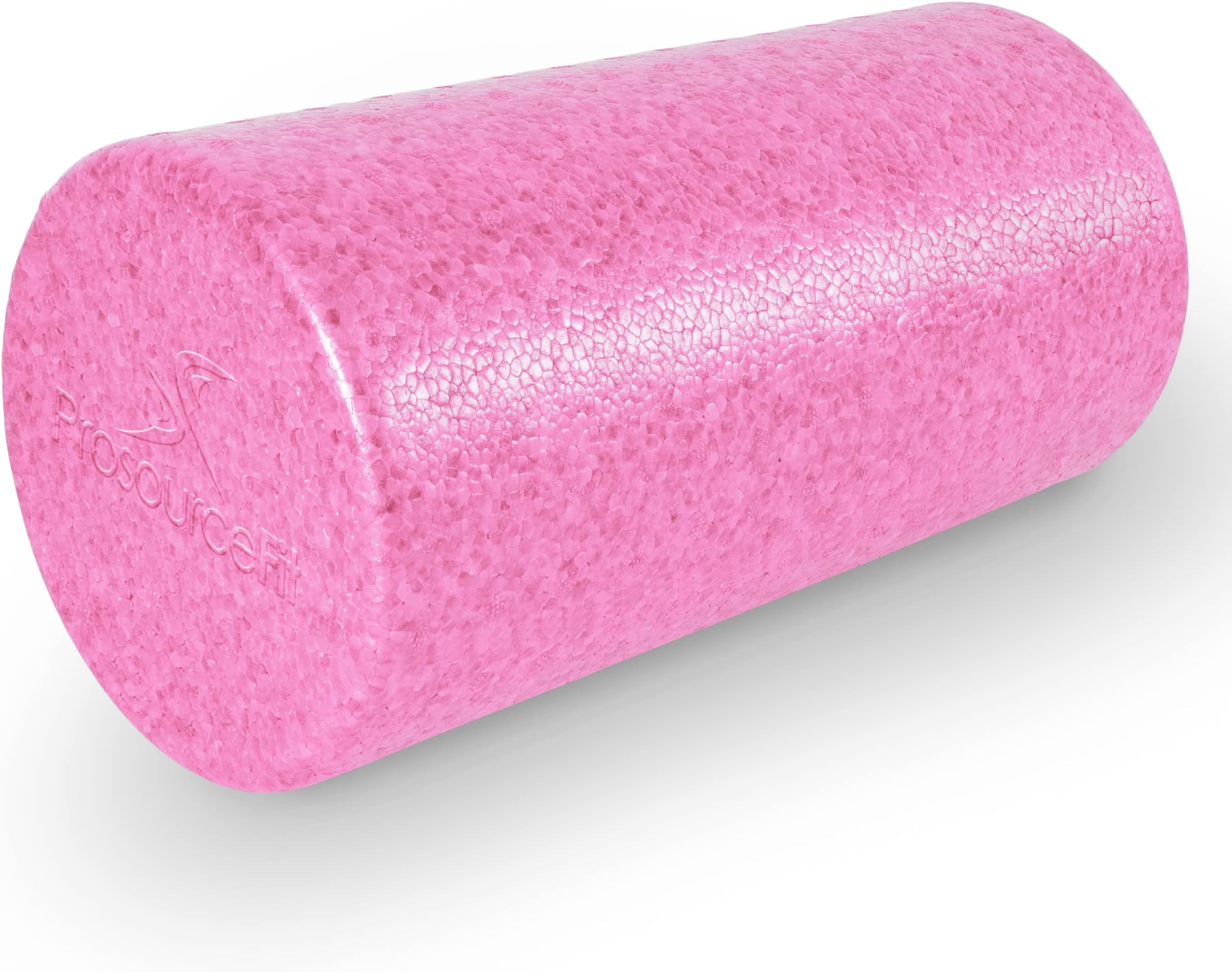 ProsourceFit High Density Foam Rollers 12 - inches long, Firm Full Body Athletic Massage Tool for Back Stretching, Yoga, Pilates, Post Workout Muscle Recuperation, Pink