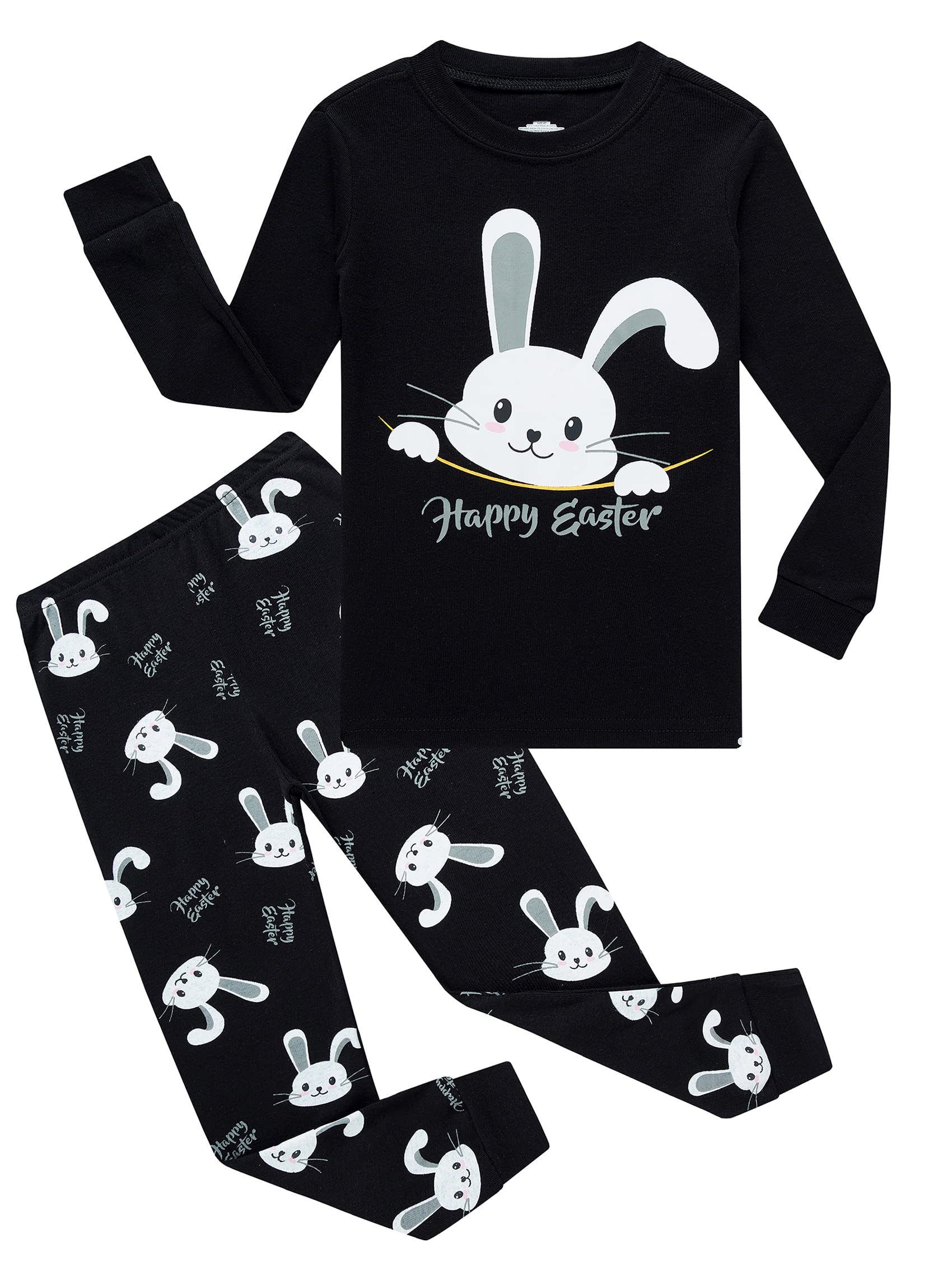 Family Feeling Kids &amp; Toddler Boys Pajamas 2 Piece Pjs Set 100% Cotton Sleepwear