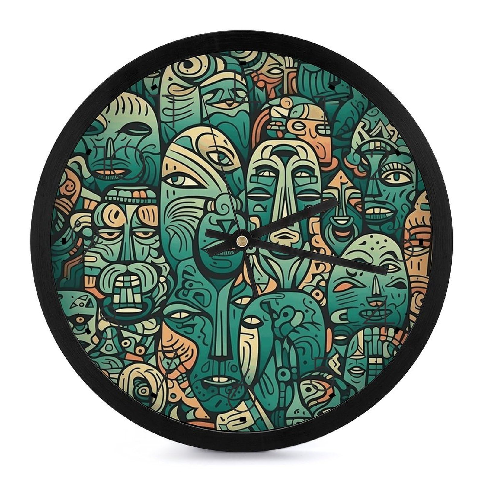 Horloge murale silencieuse de 25 cm de diamètre pour salon et cuisine au design épuré