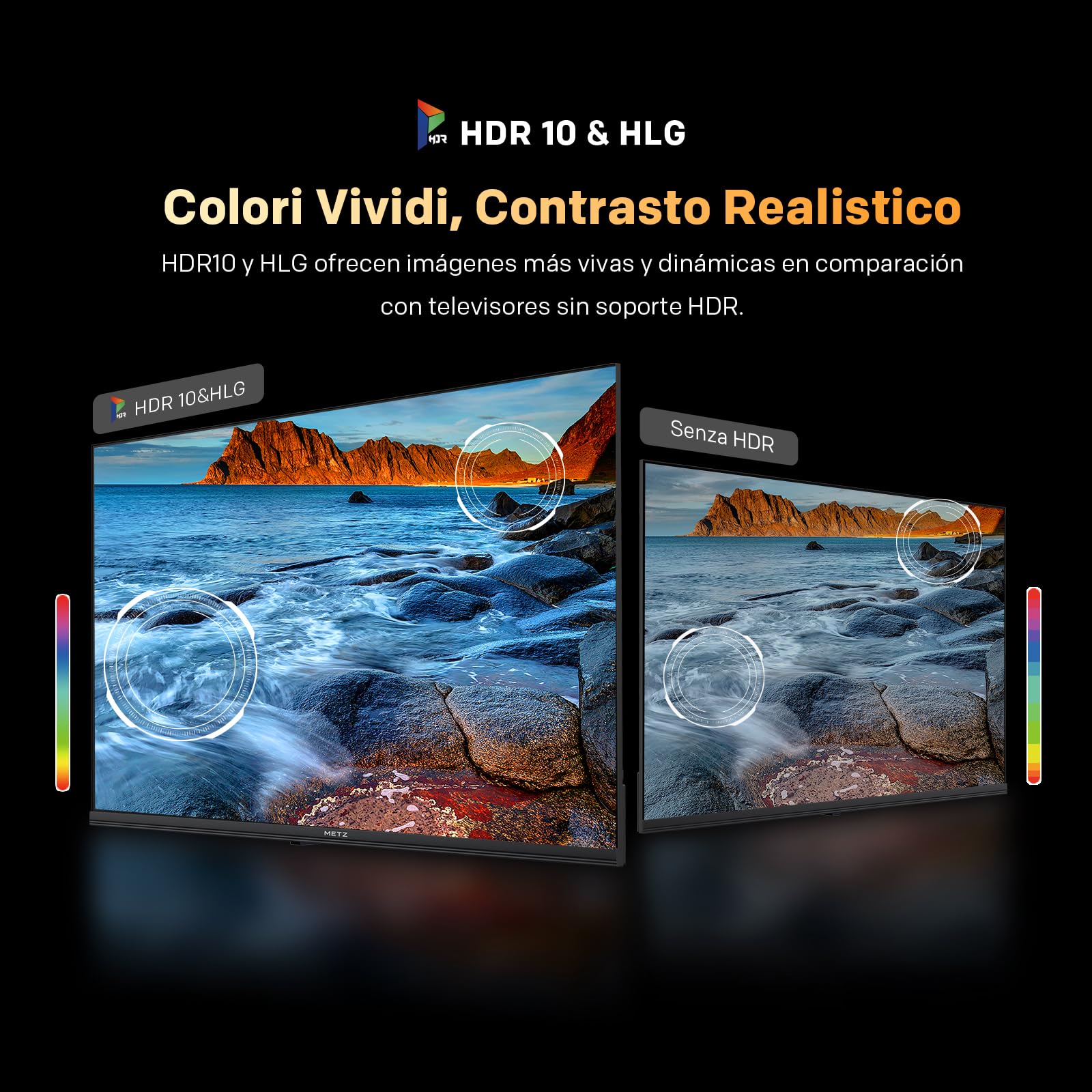 Metz QLED 40" Smart TV FHD MQF7000Z, HDR10, Dolby Audio, Google TV, DVB-T/T2/C/S/S2