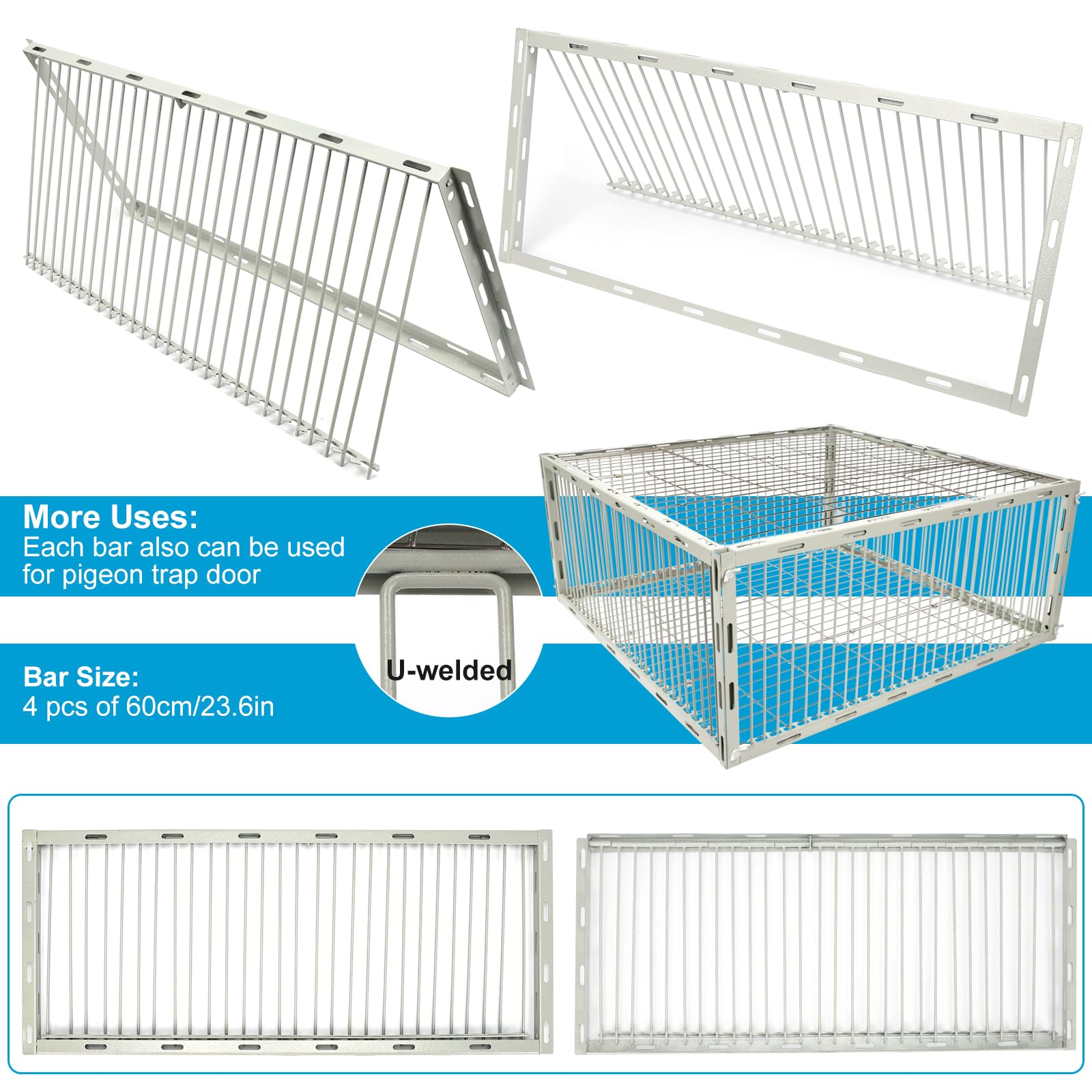 Jaula de trampa para palomas con diseño a prueba de escape, jaula de trampa automática para palomas y pájaros pequeños, trampas para pájaros de múltiples capturas para la venta con pintura para