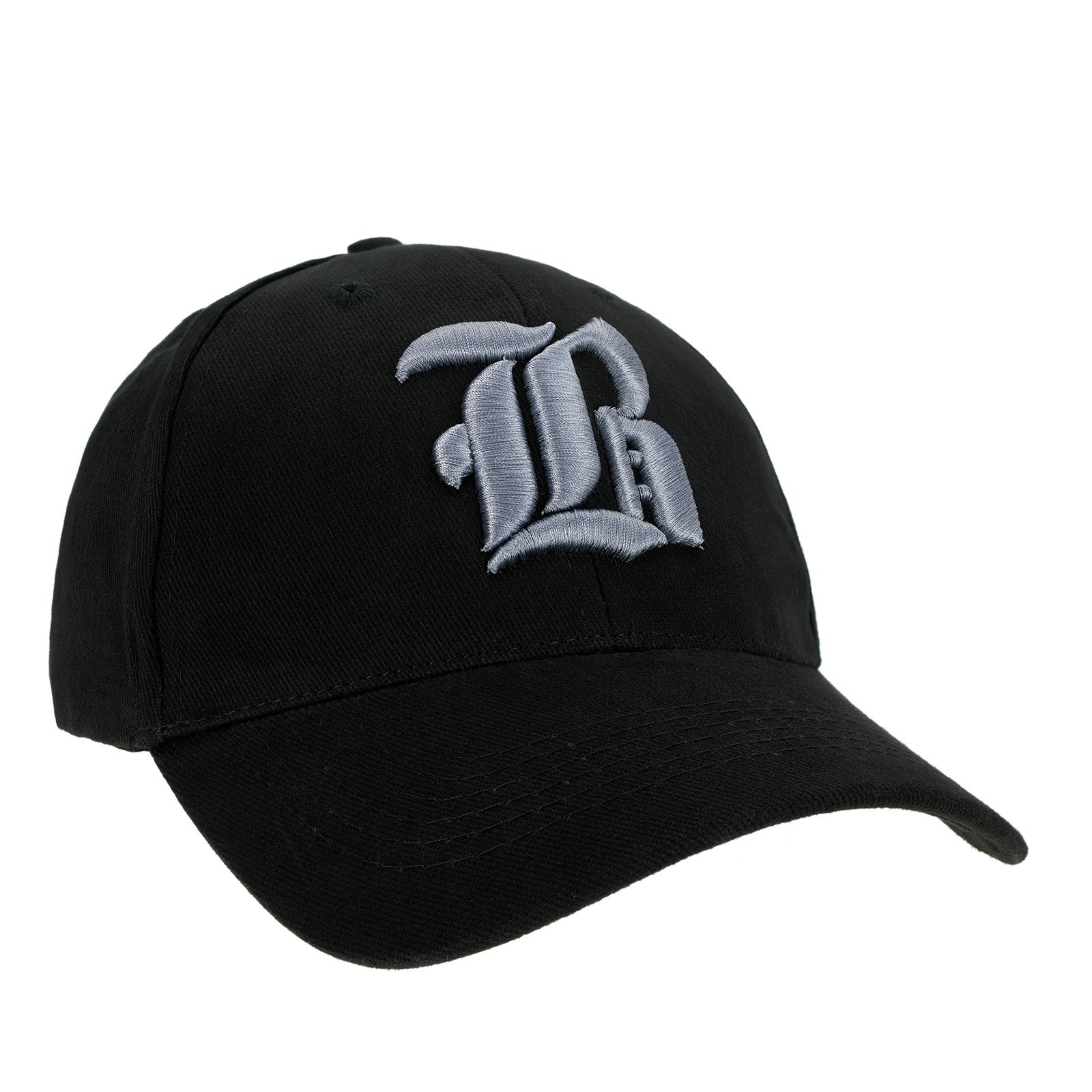 4Sold Men's B Black Gray Casual Baseball Gothic B Letter Cap Caps Snap Back Hat Hats Snapback (B Black Gray)
