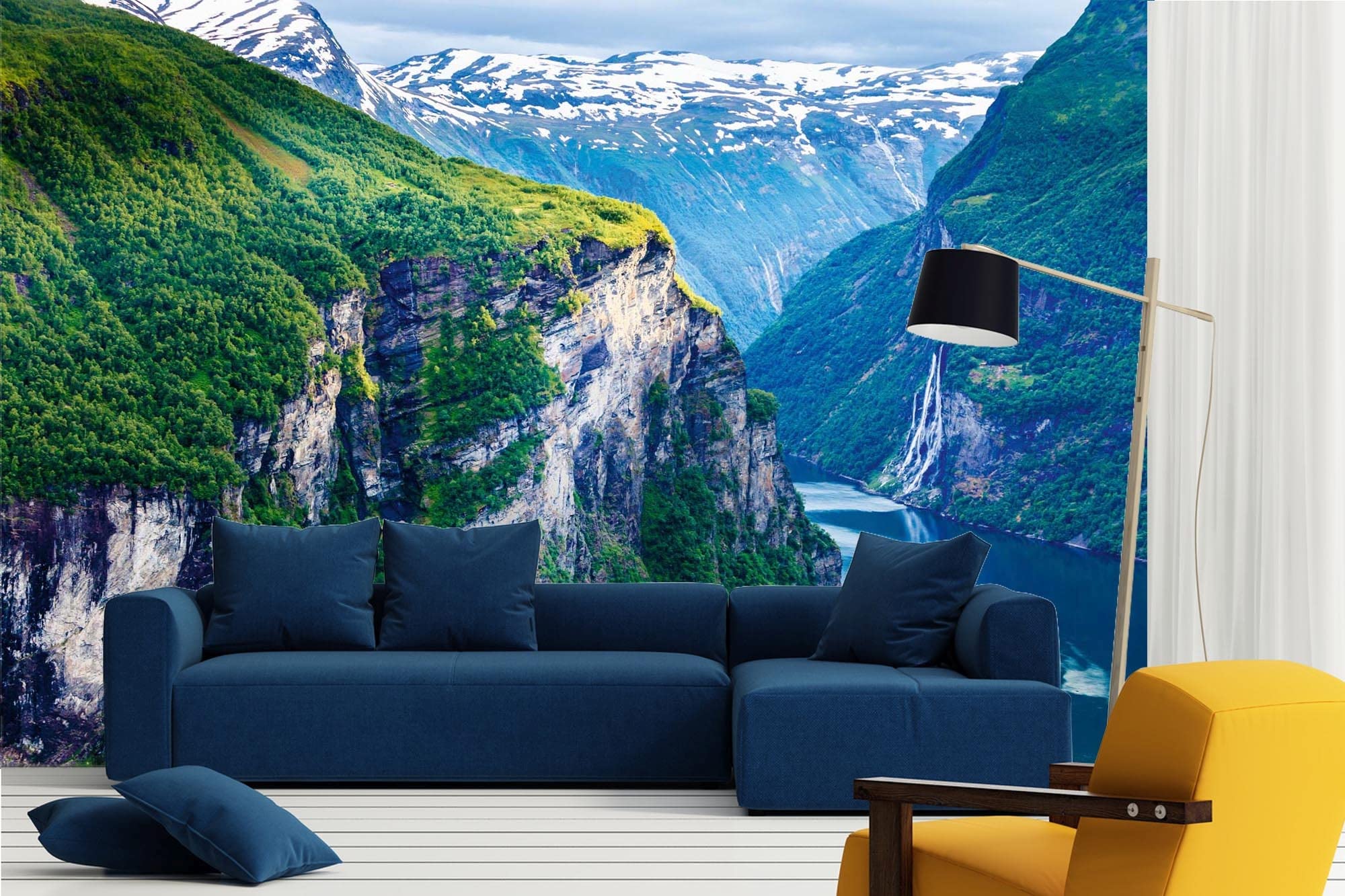 DIMEX LINE Non-Woven Photo Wallpaper Magical Norwegian Scenery 375 x 250 cm - Non-Woven Wallpaper, wall Mural, wall Art - Wallpaper for Living Room, Bedroom, Office, Kitchen — image 1