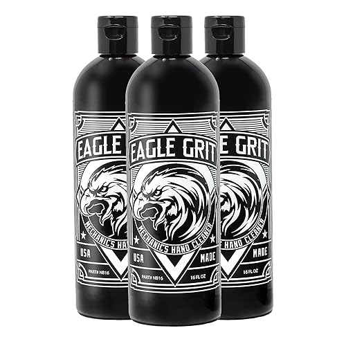 Eagle Grit - Limpiador de manos industrial resistente para mecánicos de automóviles, grasa limpia, suciedad, aceite, pintura y más, fórmula de