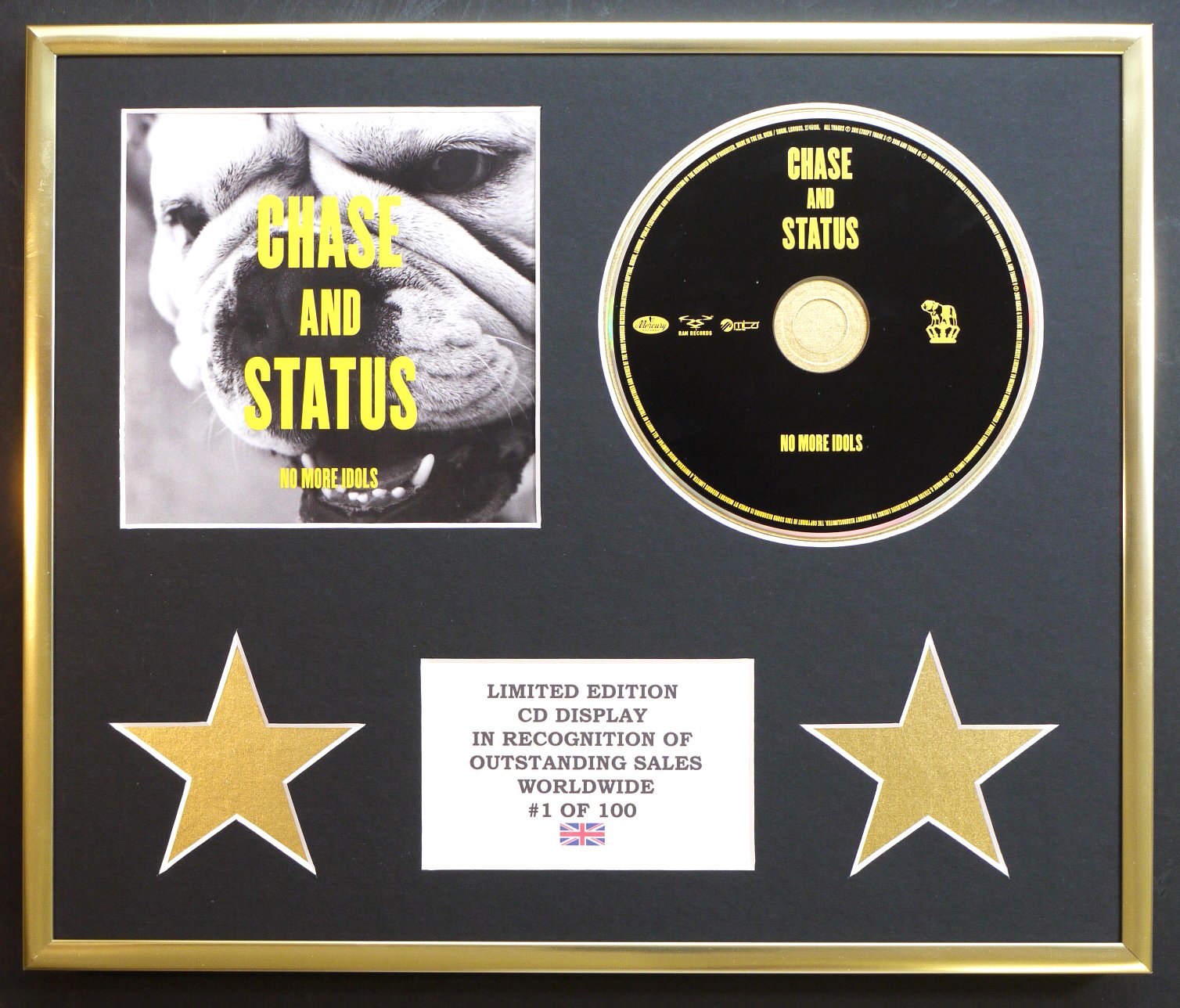 Limited Edition Cd Display Gold Chase And Status/Cd Display/Limited Edition/Coa/No More Idols
