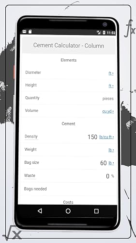 Cement Calculator - Column