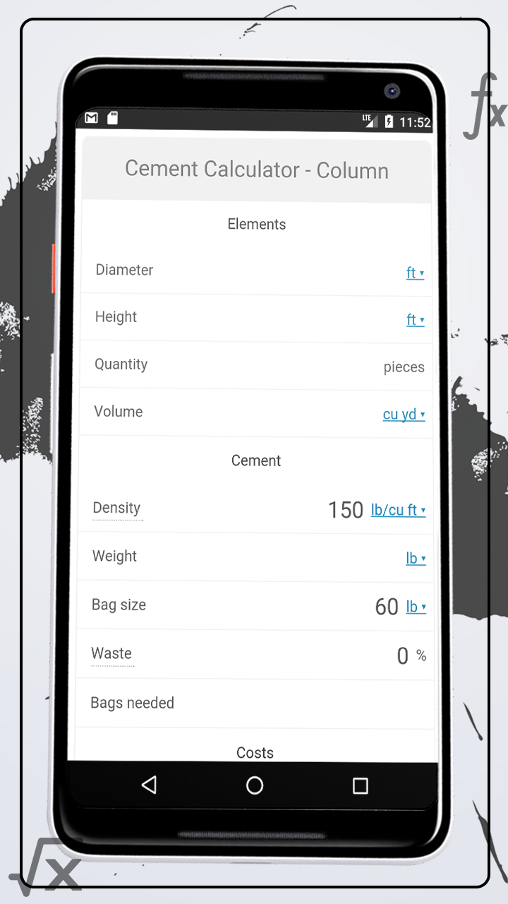 Concrete Calculator for Android