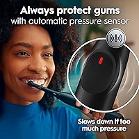 Vista 4 de Oral-B iO Simple Clean - Cepillo de dientes eléctrico recargable con 1 cabezal de cepillo de cuidado suave y 1 funda de viaje negra, sensor de Negro