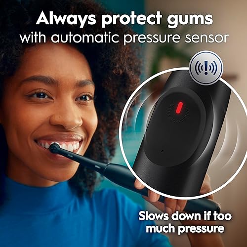 Miniatura 4 de Oral-B iO Simple Clean - Cepillo de dientes eléctrico recargable con 1 cabezal de cepillo de cuidado suave y 1 funda de viaje negra, sensor de Negro