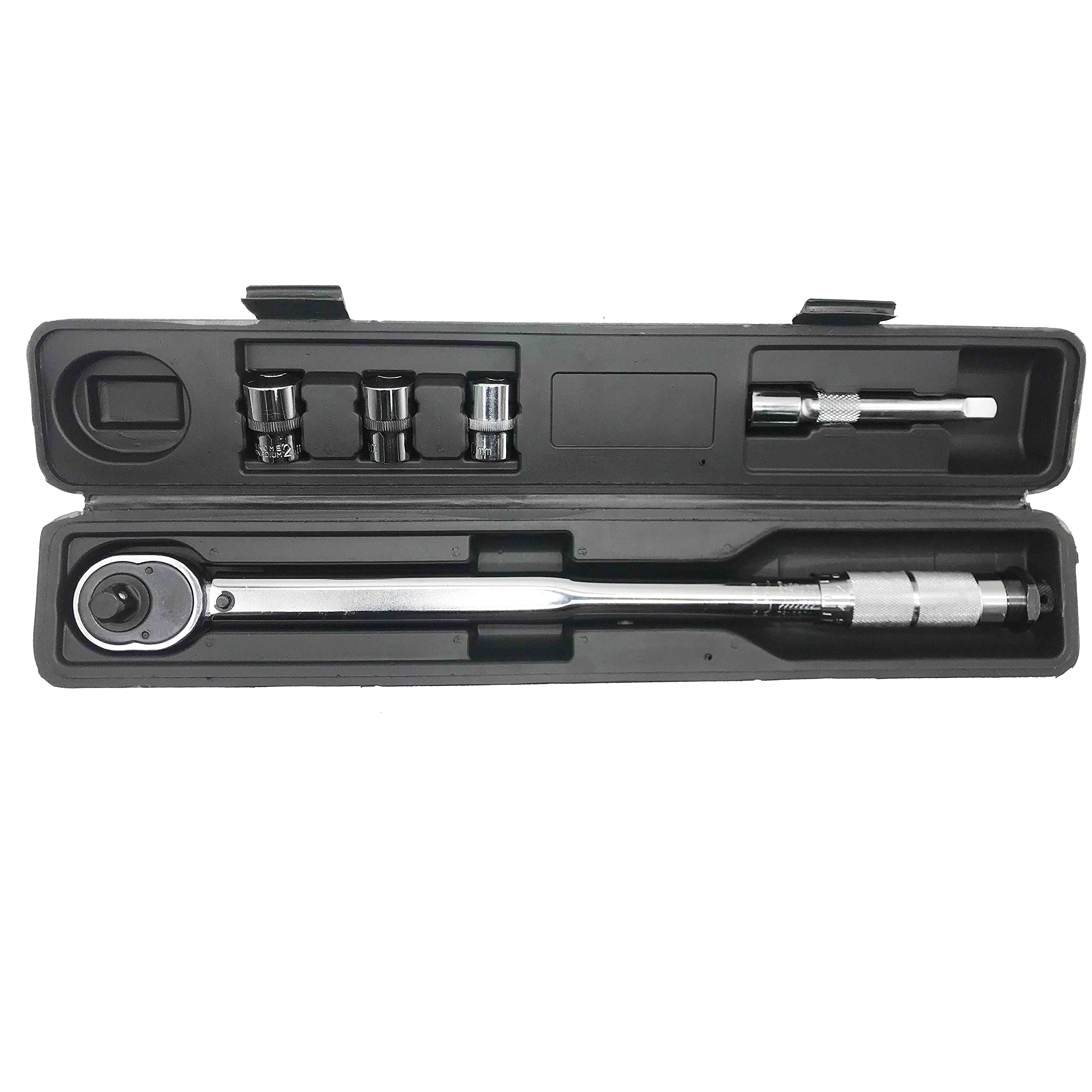 Klucz dynamometryczny 1/2" 0,5 cala z grzechotką, kwadratowym napędem 28-210 Nm Klucz do nakrętek kół z zestawem nasadek 17 mm 19 mm 21 mm, listwą ExBar i schowkiem, zestawem do konserwacji roweru s