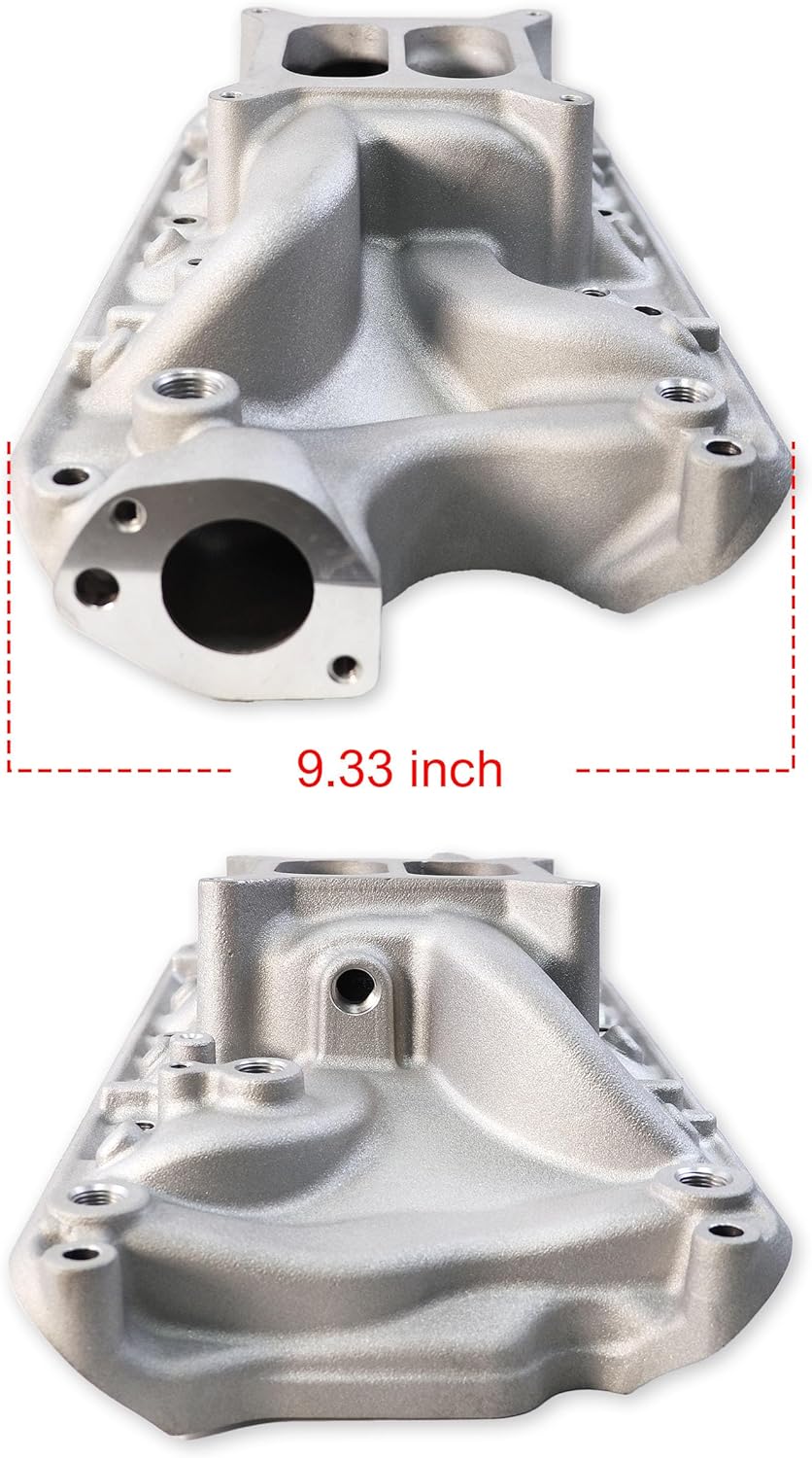 PC4001 Intake Manifold Aluminum Dual Plane Compatible with Ford Windsor Small Block 1962-2001 SBF 260 289 302 4.3L 4.7L 5.0L V8 Engine