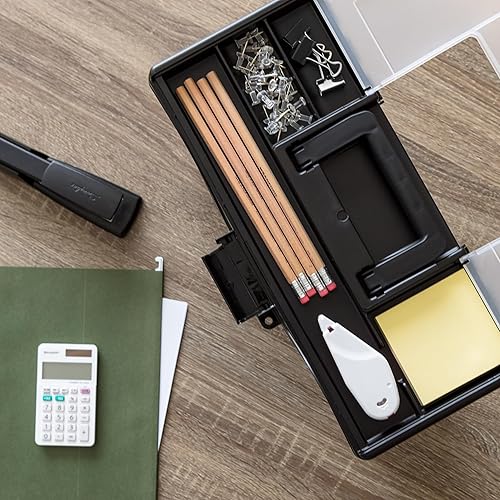 Miniatura 3 de IRIS USA Slim - Caja de almacenamiento portátil para cartasarchivos legales, paquete de 4, contenedor de almacenamiento de plástico sin BPA con tapa